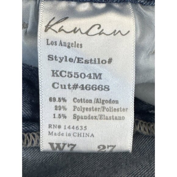 KanCan Women's 7/27 Bootcut Cargo Denim Jeans Blue Inseam 31.5" - Picture 11 of 15